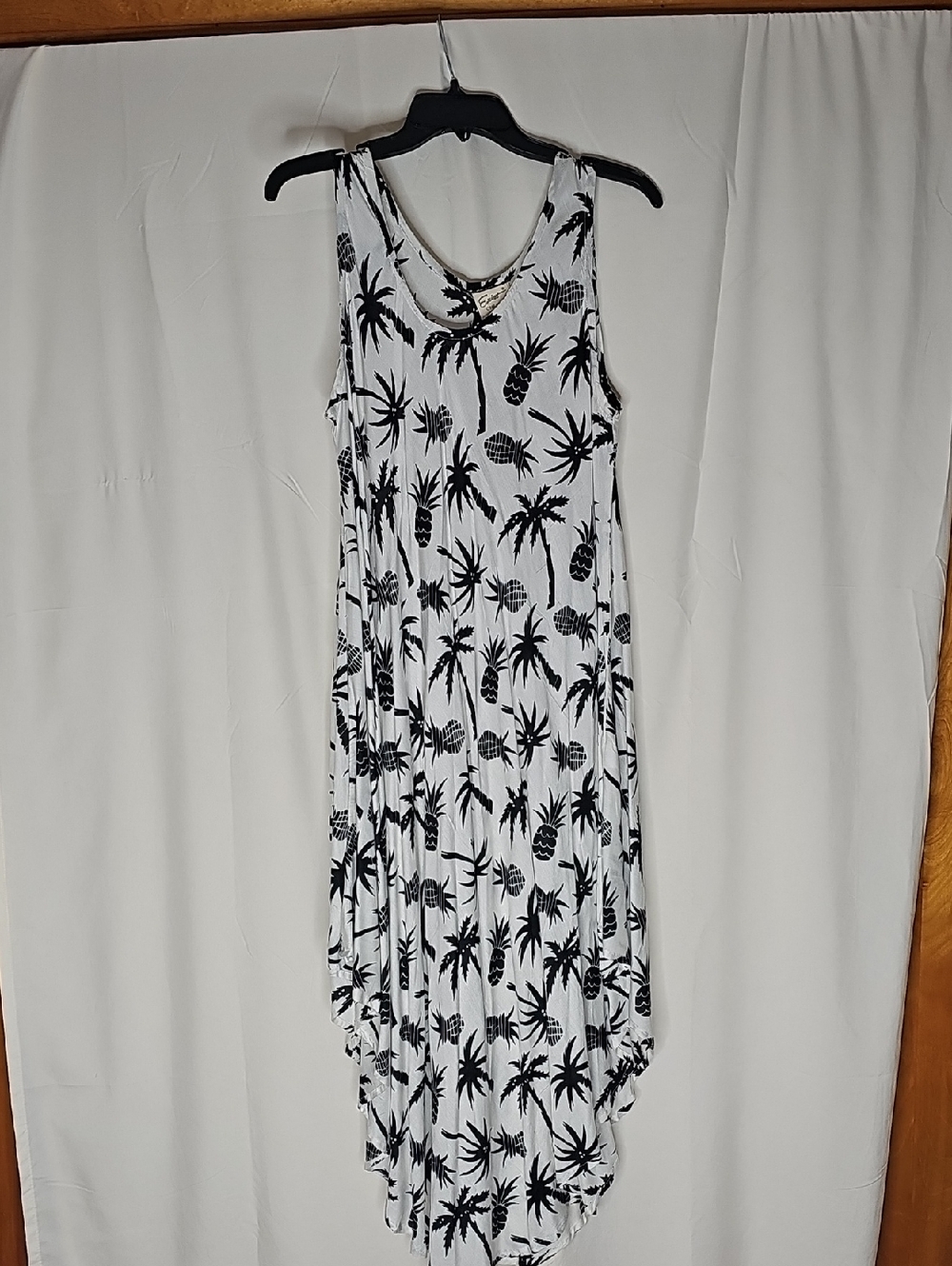 Exist Black & White Tropical Maxi Dress